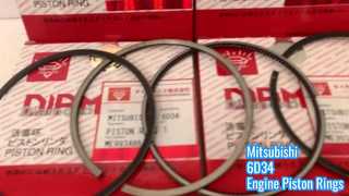 Mitsubishi 6D34 Piston Rings ME993488 Excavator Parts